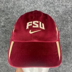 Nike Hat FSU Seminoles Maroon Gold Adjustable Team Cap College Football Logo
